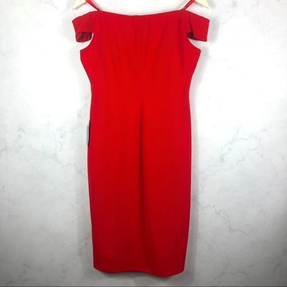 [Eliza J] Red Off The Shoulder Sheath Dress